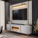 Painel Maresias E Rack Juquehy Tv 75 Pol 180 cm Off White Cinamomo BECHARA