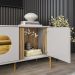 Painel Maresias E Rack Juquehy Tv 75 Pol 180 cm Off White Cinamomo BECHARA