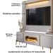 Painel Maresias E Rack Juquehy Tv 75 Pol 180 cm Off White Cinamomo BECHARA