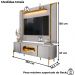 Painel Maresias E Rack Juquehy Tv 75 Pol 180 cm Off White Naturalle BECHARA