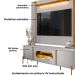 Painel Maresias E Rack Juquehy Tv 75 Pol 180 cm Off White Naturalle BECHARA