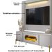 Painel Maresias E Rack Juquehy Tv 75 Pol 180 cm Off White Pistache BECHARA