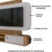 Painel Suspenso Organico Tv 55 Pol 156 cm Jurere Cinamomo Off White BECHARA