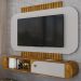 Painel Suspenso Organico Tv 55 Pol 156 cm Jurere Naturalle Off White BECHARA