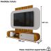 Painel Suspenso Organico Tv 55 Pol 156 cm Jurere Naturalle Off White BECHARA