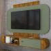 Painel Suspenso Organico Tv 55 Pol 156 cm Jurere Naturalle Pistache BECHARA
