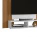 Painel Suspenso Tv 48 Pol 120 cm Navi Branco Ripado BECHARA