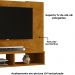 Painel Suspenso Tv 48 Pol 120 cm Navi Naturalle BECHARA