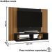 Painel Suspenso Tv 48 Pol 120 cm Navi Preto Fosco Ripado BECHARA