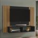 Painel Suspenso Tv 48 Pol 120 cm Navi Preto Fosco Ripado BECHARA