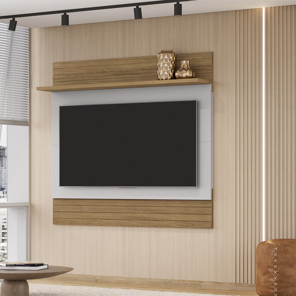 Painel Suspenso Tv 50 Pol 120 cm Angra Cinamomo Off White BECHARA