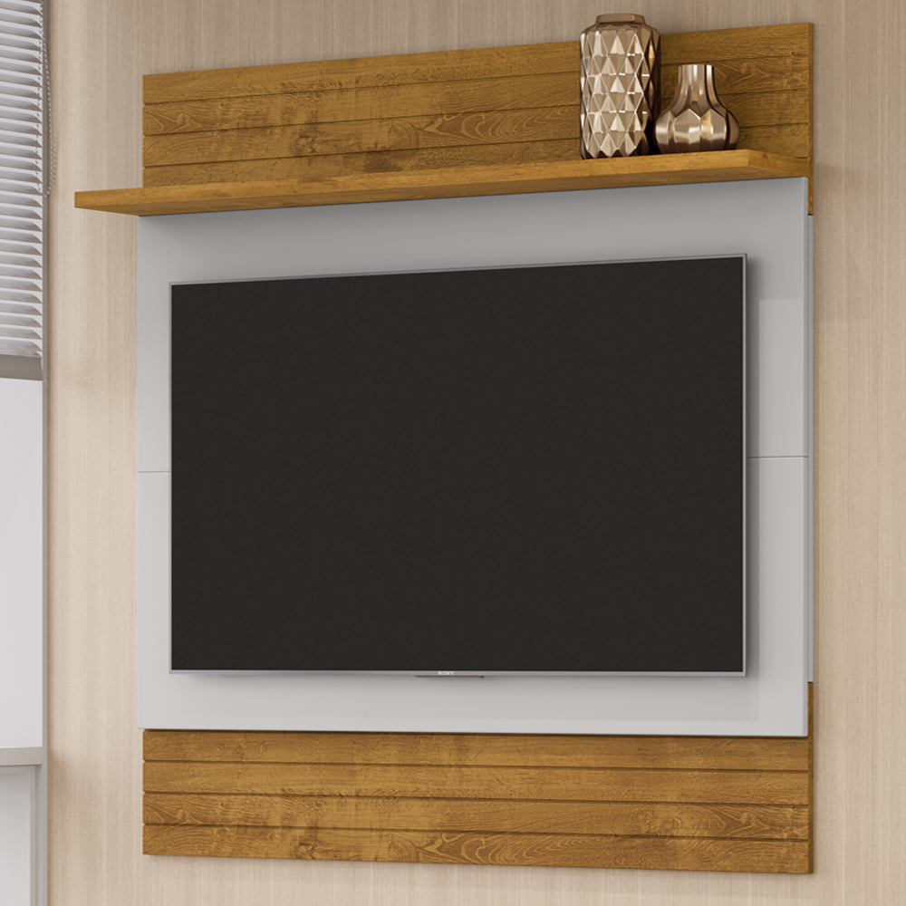 Painel Suspenso Tv 50 Pol 120 cm Angra Naturalle Off White BECHARA
