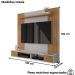 Painel Suspenso Tv 55 Pol 136 cm Ipanema Cinamomo Off White BECHARA