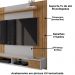 Painel Suspenso Tv 55 Pol 136 cm Ipanema Cinamomo Off White BECHARA