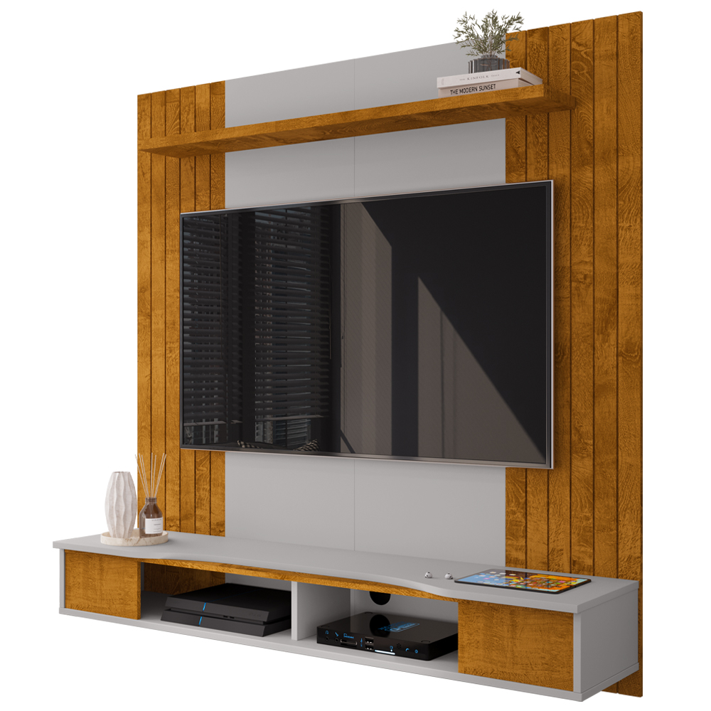 Painel Suspenso Tv 55 Pol 136 cm Ipanema Naturalle Off White BECHARA