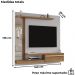 Painel Suspenso Tv 55 Pol 160 cm Denver Off White Cinamomo BECHARA