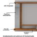Painel Suspenso Tv 55 Pol 160 cm Denver Off White Naturalle BECHARA