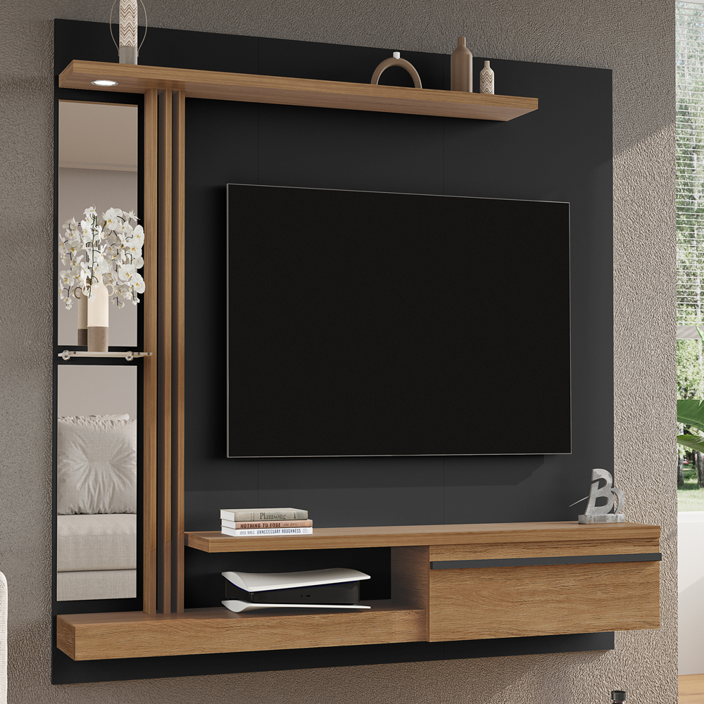 Painel Suspenso Tv 55 Pol 160 cm Denver Preto Cinamomo BECHARA