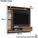 Painel Suspenso Tv 55 Pol 160 cm Denver Preto Cinamomo BECHARA