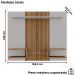 Painel Suspenso Tv 55 Pol 163 cm Atlas Off White Cinamomo BECHARA