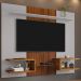 Painel Suspenso Tv 55 Pol 163 cm Atlas Off White Naturalle BECHARA