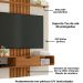 Painel Suspenso Tv 65 Pol 159 cm Lisboa Off White Naturalle BECHARA