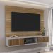 Painel Suspenso Tv 65 Pol 160 cm Ambar Cinamomo Off White BECHARA