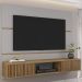 Painel Suspenso Tv 65 Pol 160 cm Ambar Off White Cinamomo BECHARA