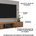 Painel Suspenso Tv 65 Pol 160 cm Ambar Off White Cinamomo BECHARA