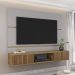 Painel Suspenso Tv 65 Pol 160 cm Ambar Off White Cinamomo BECHARA