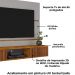 Painel Suspenso Tv 65 Pol 160 cm Ambar Off White Naturalle BECHARA