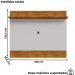 Painel Suspenso Tv 65 Pol 160 cm Aruana Naturalle Off White BECHARA