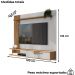 Painel Suspenso Tv 65 Pol 160 cm Jeri Cinamomo Off White BECHARA