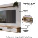 Painel Suspenso Tv 65 Pol 160 cm Jeri Cinamomo Off White BECHARA