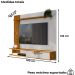 Painel Suspenso Tv 65 Pol 160 cm Jeri Naturalle Off White BECHARA