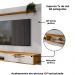 Painel Suspenso Tv 65 Pol 160 cm Jeri Naturalle Off White BECHARA