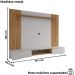 Painel Suspenso Tv 65 Pol 177 cm Buzios Cinamomo Off White BECHARA