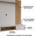 Painel Suspenso Tv 65 Pol 177 cm Buzios Cinamomo Off White BECHARA