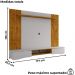 Painel Suspenso Tv 65 Pol 177 cm Buzios Naturalle Off White BECHARA