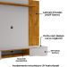 Painel Suspenso Tv 65 Pol 177 cm Buzios Naturalle Off White BECHARA