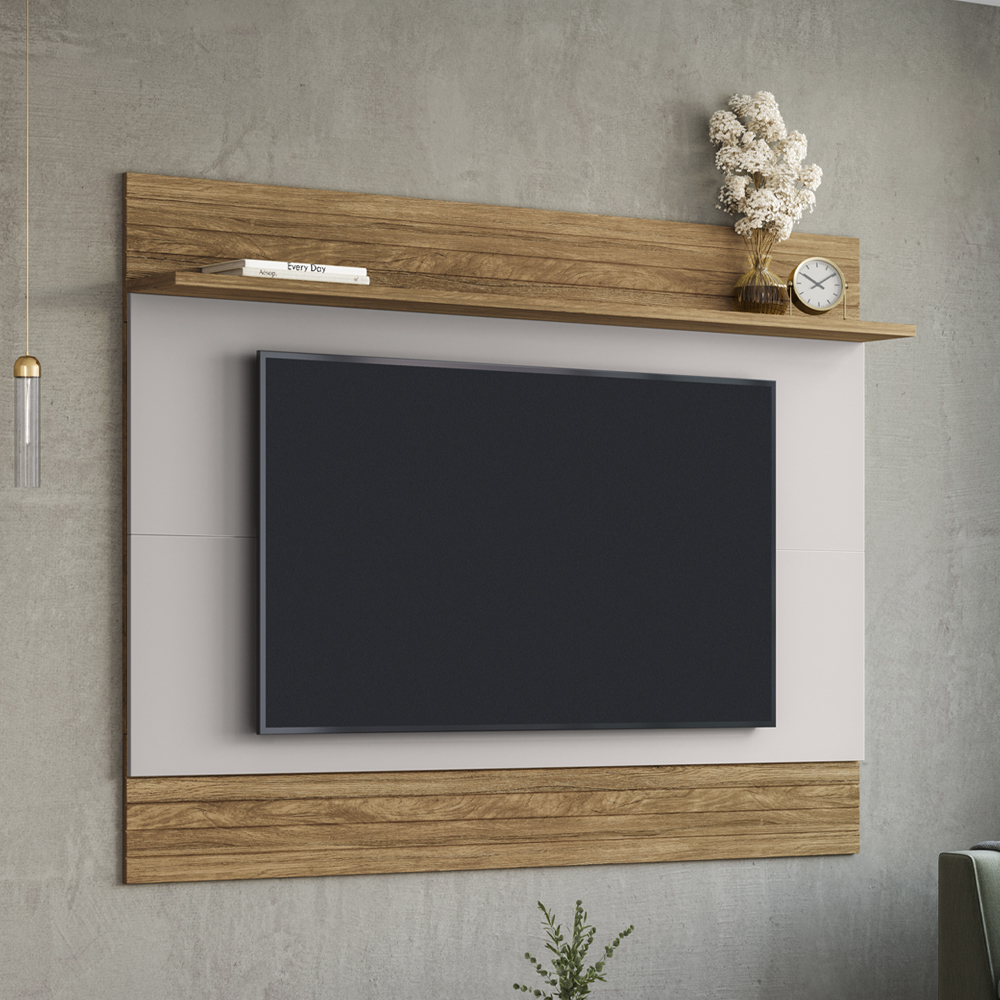 Painel Suspenso Tv 75 Pol 180 cm Icarai Cinamomo Off White BECHARA