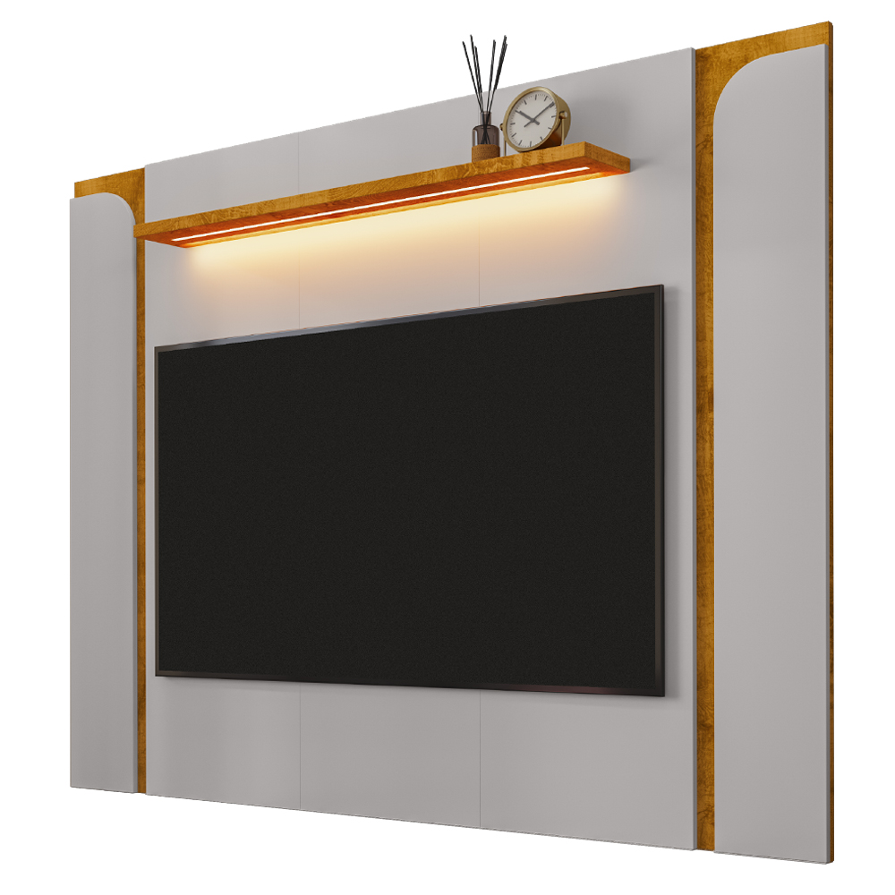 Painel Suspenso Tv 75 Pol 180 cm Maresias Off White Naturalle BECHARA