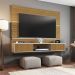 Painel para TV Formoso Cinomomo Off White Efeito Ripado