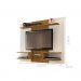 Painel para TV Lourosa Off White Cinomomo Pintura 3D Ripada