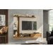 Painel para TV com Espelho e Led Thalita Off White Cinamomo