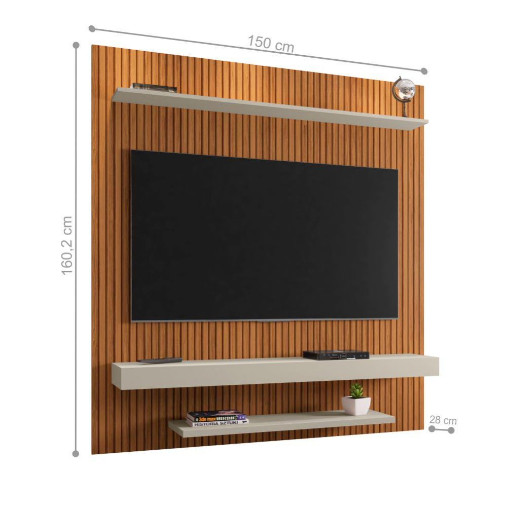 Painel para Tv 60" Paris Ripado Off White