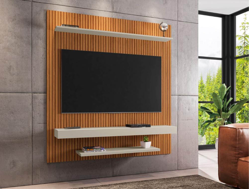 Painel para Tv 60" Paris Ripado Off White