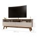 Rack 2 Portas com Nicho Samantta Off White Cinamomo