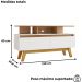 Rack Bancada Tv 50 Pol 120 cm Rubi Cinamomo Branco BECHARA