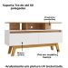 Rack Bancada Tv 50 Pol 120 cm Rubi Cinamomo Branco BECHARA